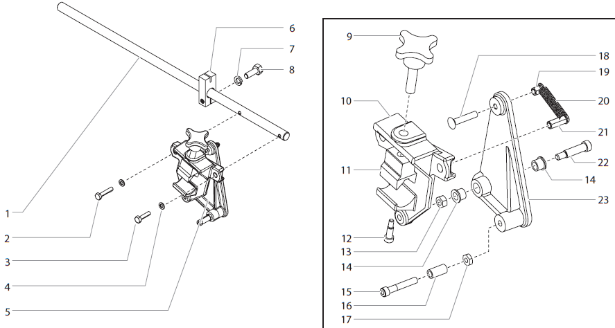 PowrLiner 550 Gun holder assembly